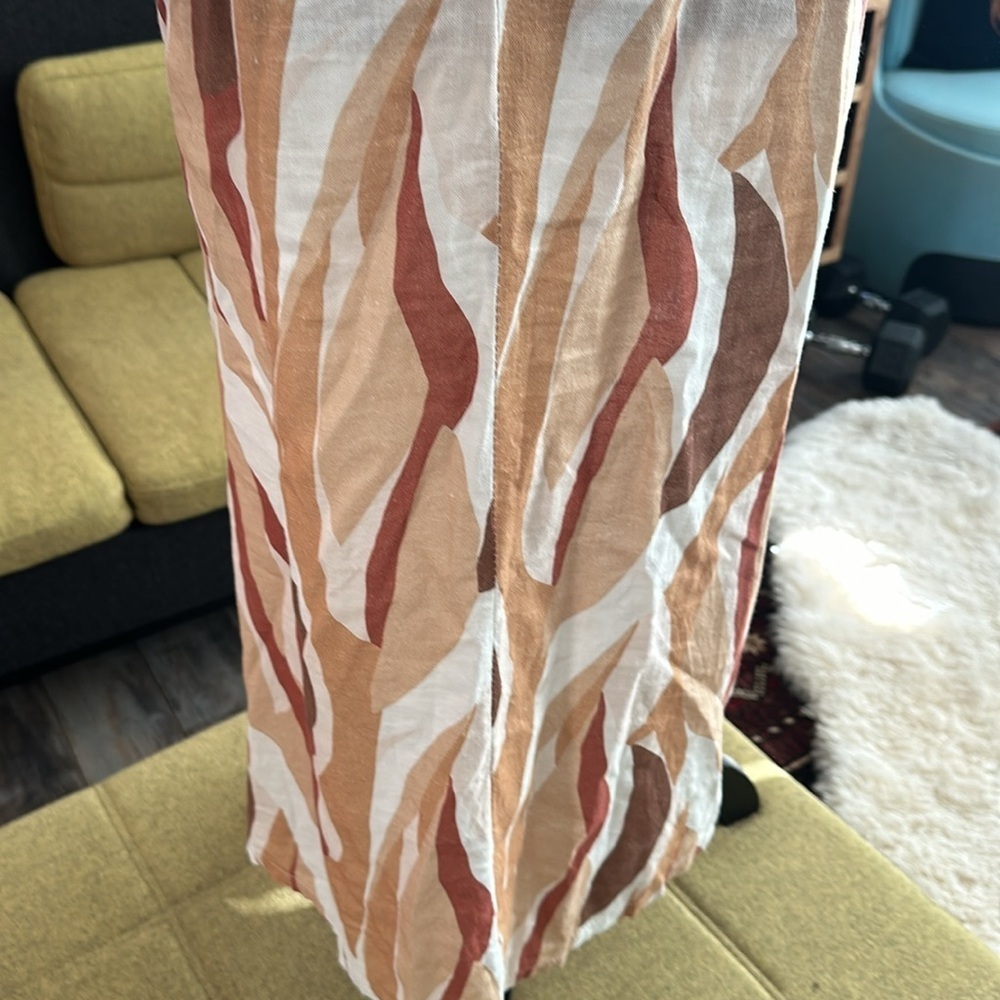 🤎🤎🤎Christina Vergani medium linen dress brown tan maxi - Picture 6 of 9